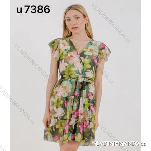 Elegantes kurzärmeliges Damenkleid (uni s-m) ITALIAN FASHION IMM225969