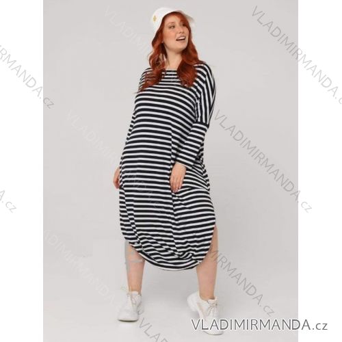 Damen Langarmkleid Plus Size (XL / 2XL / 3XL ONE SIZE) POLISH FASHION PMLT22003