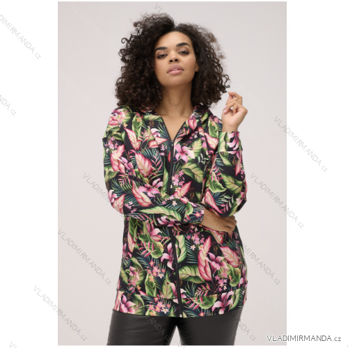 Šaty dlouhé 3/4 krátký rukáv dámské nadrozměr (XL-3XL) POSLKÁ MÓDA PMLE21001