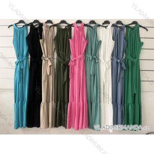 Langes ärmelloses Sommerkleid für Damen (S / M ONE SIZE) ITALIAN FASHION IMWY222538