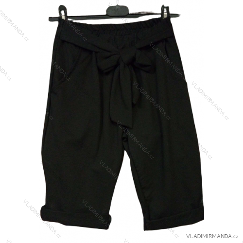 Trainingsanzüge 3/4 Shorts Damenjeans (uni sl) ITALIENISCHE Mode IMC20347 schwarz S/M