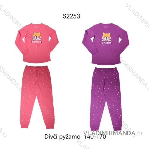 Pyjamas langes jugendlich Mädchen (140-170) WOLF S2653B