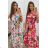 Sommer Kurzarm Sommerkleid (S / M ONE SIZE) ITALIENISCHE MODE IMWY21019