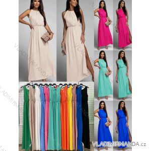 Langes Chiffon-Sommerkleid für Damen (S / M ONE SIZE) ITALIAN FASHION IMWOP22OP0365