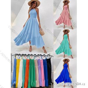 Langes Chiffon-Sommerkleid für Damen (S / M ONE SIZE) ITALIAN FASHION IMWOP22OP0365