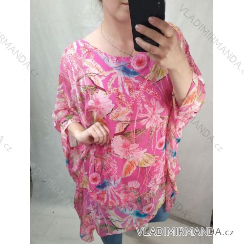 Tunika kurzarm frauen oversized (4XL / 5XL ONE SIZE) ITALIAN FASHION IM422330