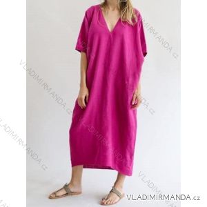 Maxi Sommer Übergroßes Kurzarmkleid Damen (S / M EINE GRÖSSE) ITALIAN FASHION IMM2253539CREP