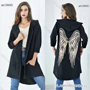 Cardigan bavlněný dlouhý rukáv dámský (S/M ONE SIZE) ITALSKÁ MÓDA IMP22LM35035