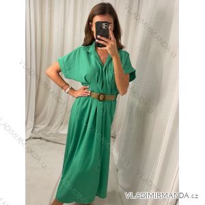 Sommerkleid mit langem Hemd und kurzen Ärmeln für Damen (S / M ONE SIZE) ITALIAN FASHION IMWB222483