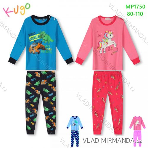 Langer Baby-Pyjama für Mädchen und Jungen (80-110) KUGO MP1750