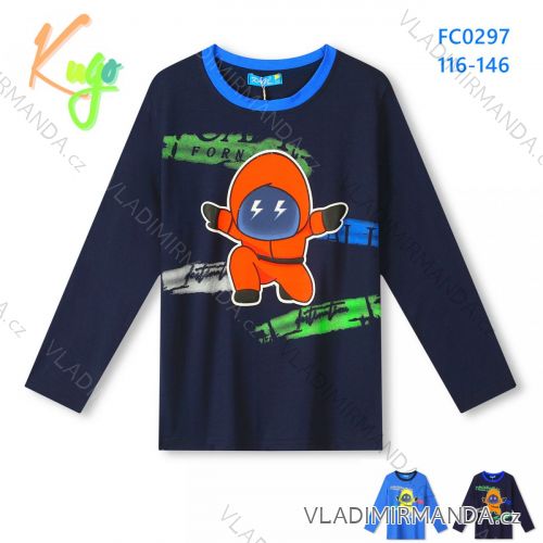 Sweater T-Shirt 3D Illustration Langarm Kinder Teen Boys (116-146) KUGO S3139