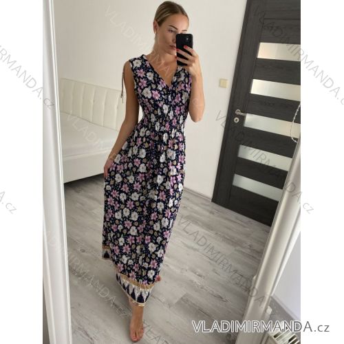 Šaty košilové dlouhý rukáv dámské (S/M ONE SIZE) ITALSKÁ MODA IMB229927