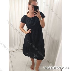 Kurzärmliges Sommerkleid aus Baumwolle für Damen (Einheitsgröße S/M) ITALIAN FASHION IM722253