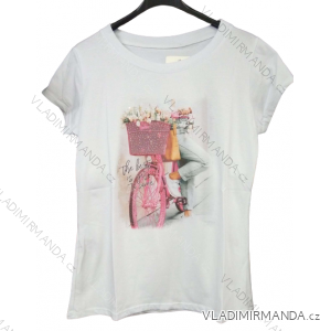 T-Shirt Kurzarm Frauen (UNI S-M) ITALIENISCHE MODE IMM22FLOWER