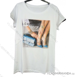 T-Shirt Kurzarm Frauen (UNI S-M) ITALIENISCHE MODE IMM22HAPPY