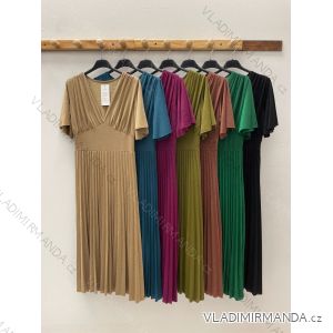 Langes Sommer-Kurzarmkleid für Damen (S/M ONE SIZE) ITALIAN FASHION IMPDY22LS17925