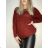 Damen-Langarmpullover (uni s / m) ITALIAN FASHION TM922STAR lila M / L