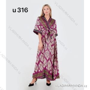 Langes, kurzärmliges Damenkleid (Einheitsgröße S/M) ITALIAN FASHION IMM22UN316