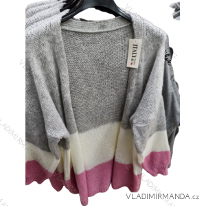 Cardigan pletený dlouhý rukáv dámsky (S/M/L ONE SIZE) ITALSKÁ MÓDA IM322258