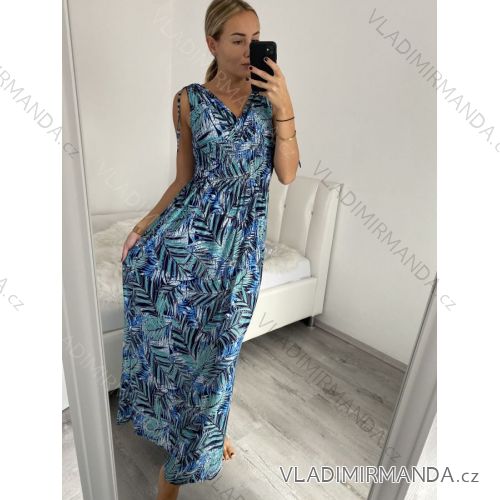 Šaty košilové dlouhý rukáv dámské (S/M ONE SIZE) ITALSKÁ MODA IMB229927