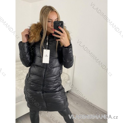 Kabát zimní dámský (S-2XL) ITALSKÁ MÓDA PMWB22B21203 schwarz XXL