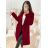 Lange Damen Fleecejacke (SML-XL) ITALIAN FASHION IMD211106 -   rot -   S/M/L