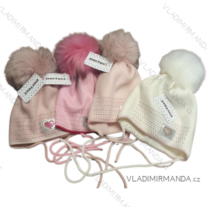 Kappe mit Pompon Winter Kleinkind Baby (eine Größe) PERFEKTE POLNISCHE MODE PV922LOVE