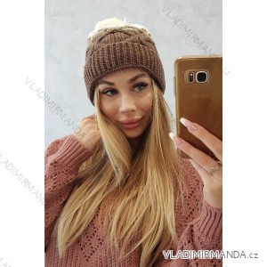 Mütze mit Fleece Alice K248 Cappuccino + Ecru