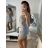 Šaty elegantní dlouhý rukáv dámské (S/M ONE SIZE) ITALSKÁ MÓDA IMM22SARA pink S/M