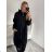 Damen Flanelljacke (S / M ONE SIZE) ITALIAN FASHION IMC211073 M / L Schwarz