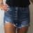 Damen kurze Jeansshorts (XS-XL) M.SARA MSR21G3780-2 S blau