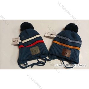 Mütze mit Pompon Winter Kleinkind Kinderjungen (EINE GRÖSSE) PERFEKTE POLNISCHE MODE PV322003