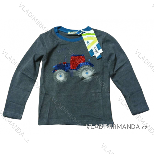 T-Shirt Langarm mit Pailletten Kinder Jungen (98-128) KUGO S3136