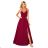 299-5 CHIARA Elegantes Maxikleid mit Trägern - Farbe Burgund