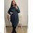 Hoodie Velvet Hooded Long Sleeve Damen Plus Size Dress (L/XL/2XL ONE SIZE) ITALIAN FASHION IM4221269