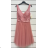 Kurzes trägerloses Partykleid für Damen (S/M EINHEITSGRÖSSE) ITALIAN FASHION IMPSH24C612 rosa Lachs S/M