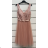 Kurzes trägerloses Partykleid für Damen (S/M EINHEITSGRÖSSE) ITALIAN FASHION IMPSH24C612 rosa Lachs S/M