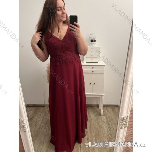 Elegantes, ärmelloses Party-Abschlussballkleid für Damen in Übergröße (L/XL/2XL Einheitsgröße) ITALIAN FASHION IMM23XF-324