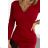 Elegantes Langarmkleid Damen (S / M.ONE SIZE) ITALIAN FASHION IMM211302 Burgund L