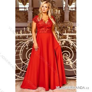 Damen Plus Size (42-46) langes elegantes ärmelloses Partykleid POLISH FASHION PMLBC23265-10