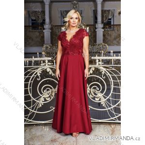 Damen Plus Size (42-46) langes elegantes ärmelloses Partykleid POLISH FASHION PMLBC23265-10