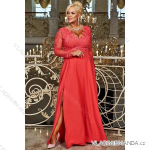 Damen Plus Size (42-46) langes elegantes ärmelloses Partykleid POLISH FASHION PMLBC23265-10