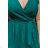 Damen Plus Size (42-46) langes elegantes ärmelloses Partykleid POLISH FASHION PMLBC23265-10 grün 42