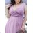 Damen Plus Size (42-46) langes elegantes ärmelloses Partykleid POLISH FASHION PMLBC23265-10 pink 42