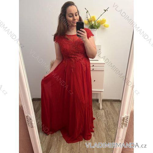 Langes formelles Damenkleid in Übergröße, elegant, ärmellos, für den Sommer (XL/2XL Einheitsgröße) ITALIAN FASHION IMPSH22CLARA