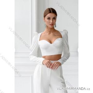 Langärmliges Crop-Top für Damen (Einheitsgröße S/M) ITALIAN FASHION IMPGM238010