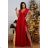 Kleid Elegant Party Kurzarm Damen Übergröße (36-42) POLISH FASHION PMLBF23ID3645 Rot 36