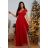 Kleid Elegant Party Kurzarm Damen Übergröße (36-42) POLISH FASHION PMLBF23ID3645 Rot 36