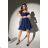 Damen Plus Size (42-46) langes elegantes ärmelloses Partykleid POLISH FASHION PMLBC23265-10 dunkelblau 34