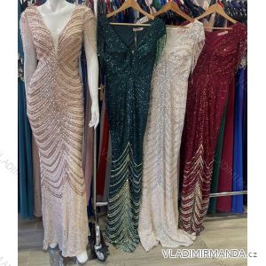 Langes, kurzärmliges Damen-Partykleid (Einheitsgröße S/M) ITALIAN FASHION IMM23057